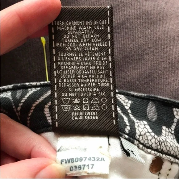 7 for all mankind lace print skinny jeans - Picture 7 of 7